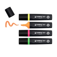 Highlighter e-341 EDDING, 2-5mm, 4 pcs., assorted colors