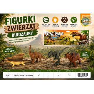 FIGURKI ZWIERZĄT - DINOZAURY K147 IMP, Zabawki