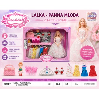 LALKA - PANNA MŁODA Z AKCESORIAMI, Lalki, Zabawki