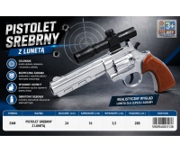PISTOLET SREBRNY Z LUNETĄ