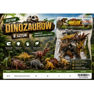 Zestaw dinozaur&oacute;w 8 sztuk, Zabawki