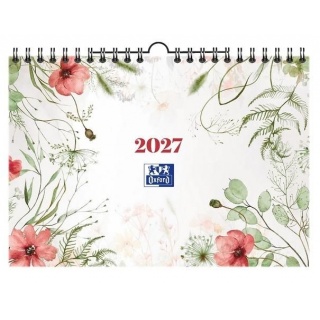 KALENDARZ ŚCIENNY OXFORD HERBAL A4 2027, Ścienne, Kalendarze