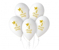 BALONY PREMIUM HEL CHRZEST ŚW.ŚWIECA 13" 5szt.