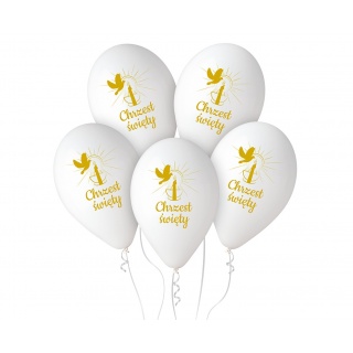 BALONY PREMIUM HEL CHRZEST ŚW.ŚWIECA 13" 5szt., Balony, Art. na okazje i przyjęcia