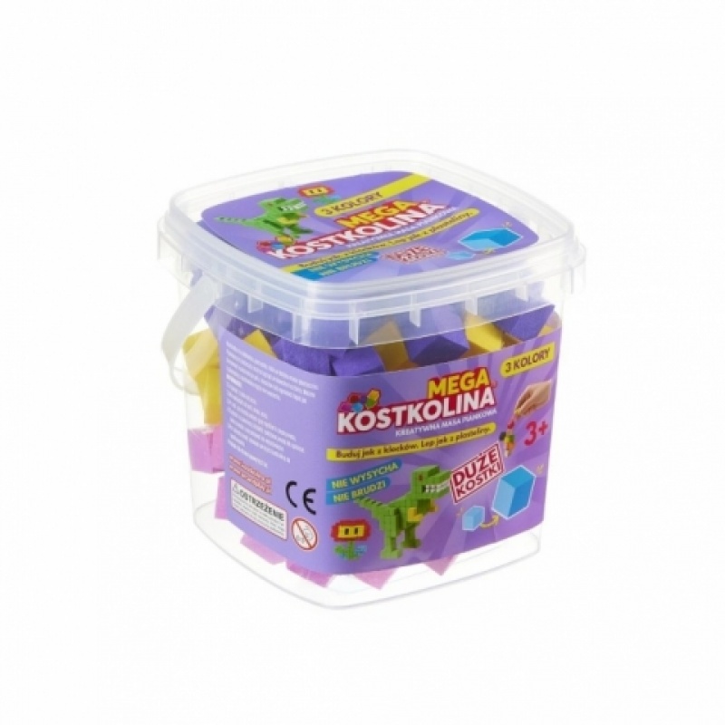 MEGA KOSTKOLINA PURPLE 3 KOLORY WIADERKO, Kreatywne, Zabawki