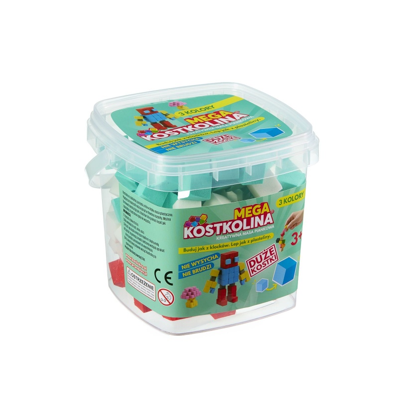 MEGA KOSTKOLINA MINT 3 KOLORY WIADERKO, Kreatywne, Zabawki