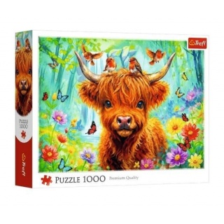 Puzzle 1000 - Szkocka krowa, 1000 element&oacute;w, Puzzle