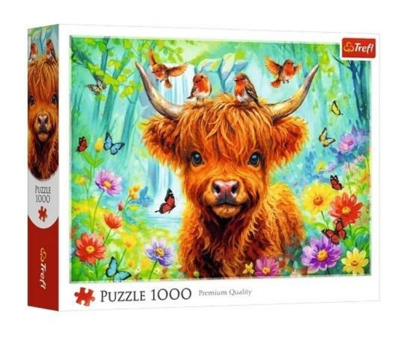 Puzzle 1000 - Szkocka krowa, 1000 element&oacute;w, Puzzle