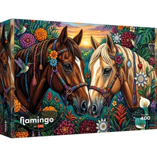 Puzzle 400 - Flamingo by Trefl - Kwiecisty galop, Puzzle