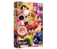Puzzle 600 - Flamingo by Trefl - Owocowe kotki, 600 element&oacute;w, Puzzle