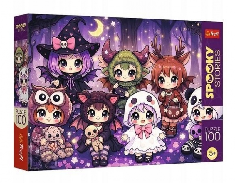 Puzzle - "100" - Spooky Stories - Leśna drużyna, 100 element&oacute;w, Puzzle