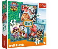 PUZZLE "3w1 - Paw Patrol i wyspa dinozaur&oacute;w"