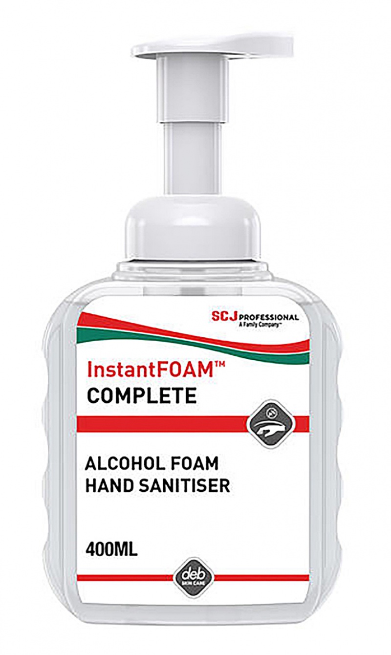 Piankowy środek do dezynfekcji rąk DEB InstantFOAM Complete, butelka z pompką, 400ml, Dezynfekcja i dozowniki, Artykuły higieniczne i dozowniki