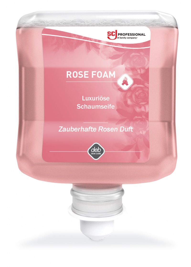 Mydło w pianie DEB Rose Foam, wkład do dozownika, 1l, r&oacute;żane, Mydła i dozowniki, Artykuły higieniczne i dozowniki