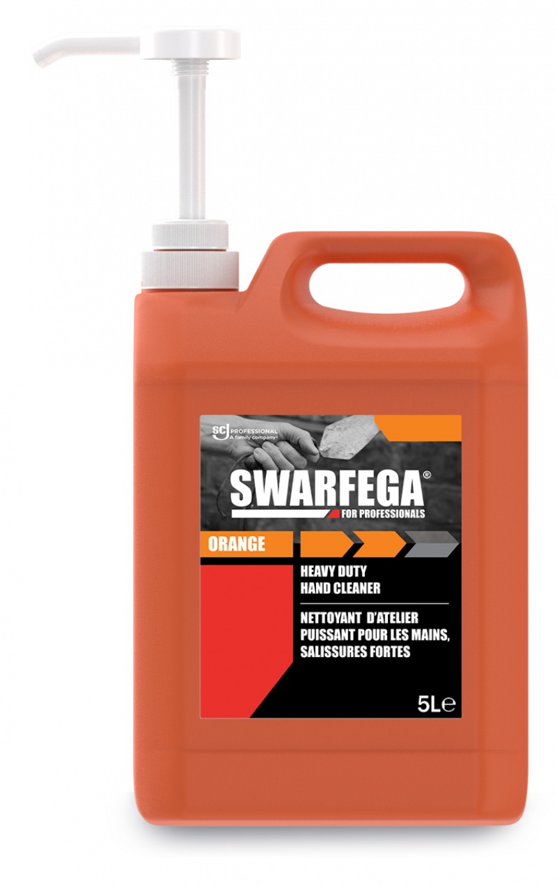 Środek do czyszczenia rąk SWARFEGA Orange, opakowanie z pompką, 5l, Dezynfekcja i dozowniki, Artykuły higieniczne i dozowniki