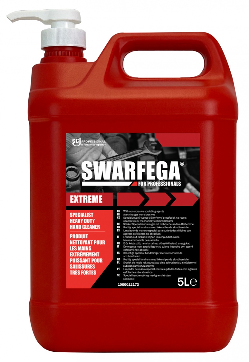 Środek do czyszczenia rąk SWARFEGA Extreme, opakowanie z pompką, 5l, Dezynfekcja i dozowniki, Artykuły higieniczne i dozowniki