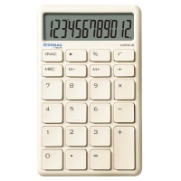 Kalkulator biurowy DONAU TECH, 12-cyfr. wyświetlacz, funkcja pierw., wym. 137x84 mm, beżowy, Kalkulatory, Urządzenia i maszyny biurowe