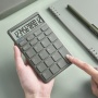 Kalkulator biurowy DONAU TECH, 12-cyfr. wyświetlacz, funkcja pierw., wym. 137x84 mm, zielony, Kalkulatory, Urządzenia i maszyny biurowe