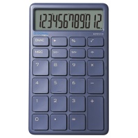 Kalkulator biurowy DONAU TECH, 12-cyfr. wyświetlacz, funkcja pierw., wym. 137x84 mm, granatowy, Kalkulatory, Urządzenia i maszyny biurowe