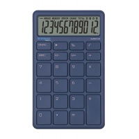 Kalkulator biurowy DONAU TECH, 12-cyfr. wyświetlacz, funkcja pierw., wym. 137x84 mm, granatowy, Kalkulatory, Urządzenia i maszyny biurowe