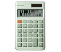Office calculator DONAU TECH, 12-digit display, square root function, GT, dim. 137x84 mm, green