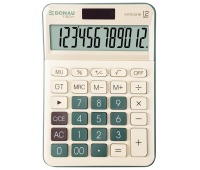 Office calculator DONAU TECH, 12-digit display, square root function, GT, dim. 175x126 mm, green