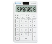 Office calculator DONAU TECH, 12-digit display, square root function, GT, dim. 166x104 mm, white