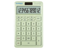 Office calculator DONAU TECH, 12-digit display, square root function, GT, dim. 166x104 mm, green