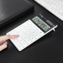 Kalkulator biurowy DONAU TECH, 12-cyfr. wyświetlacz, funkcja pierw., GT, wym. 166x100 mm, biały, Kalkulatory, Urządzenia i maszyny biurowe