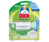 Krążki żelowe do toalet DUCK Fresh Discs Lime, z uchwytem, 6szt., Środki czyszczące, Artykuły higieniczne i dozowniki