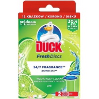 Krążki żelowe do toalet DUCK Fresh Discs Lime, wkład uzupełniający, 12szt.