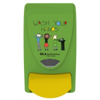 Dozownik do mydła w pianie DEB Kids Wash Your Hands, 1l, zielono-ż&oacute;łty, Mydła i dozowniki, Artykuły higieniczne i dozowniki
