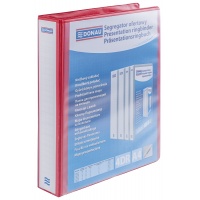 Presentation binder DONAU, PP, A4/4RD/30, red