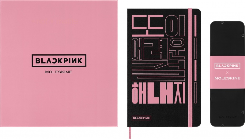 Zestaw MOLESKINE 2026 Blackpink: szkicownik + oł&oacute;wki, Zeszyty, Artykuły szkolne