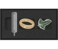 Zestaw 2 przypinek MOLESKINE 2026 LOTR, Pierścień i Liść, Notatniki, Zeszyty i bloki