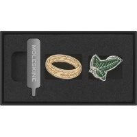Zestaw 2 przypinek MOLESKINE 2026 LOTR, Pierścień i Liść