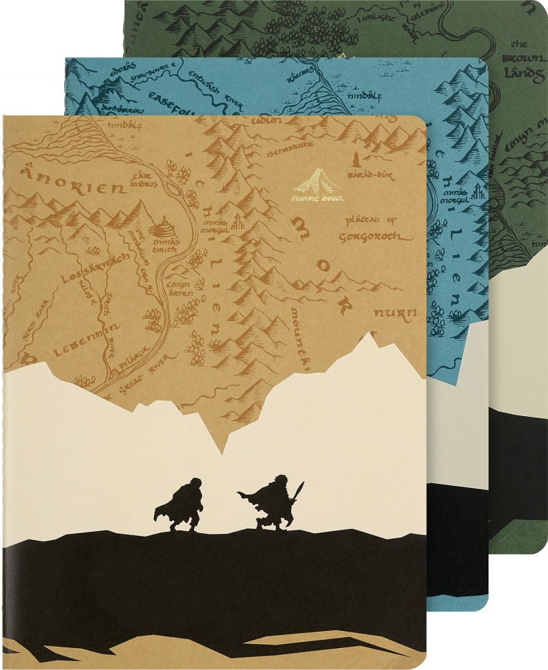 Zestaw 3 zeszyt&oacute;w MOLESKINE Cahier 2026 LOTR, XL, 19x25cm, Zeszyty, Artykuły szkolne
