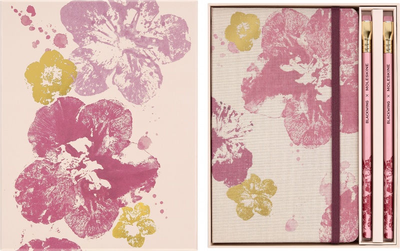 Zestaw MOLESKINE 2026 Sakura: notes L + zeszyt L + 2 oł&oacute;wki + box, Notatniki, Zeszyty i bloki
