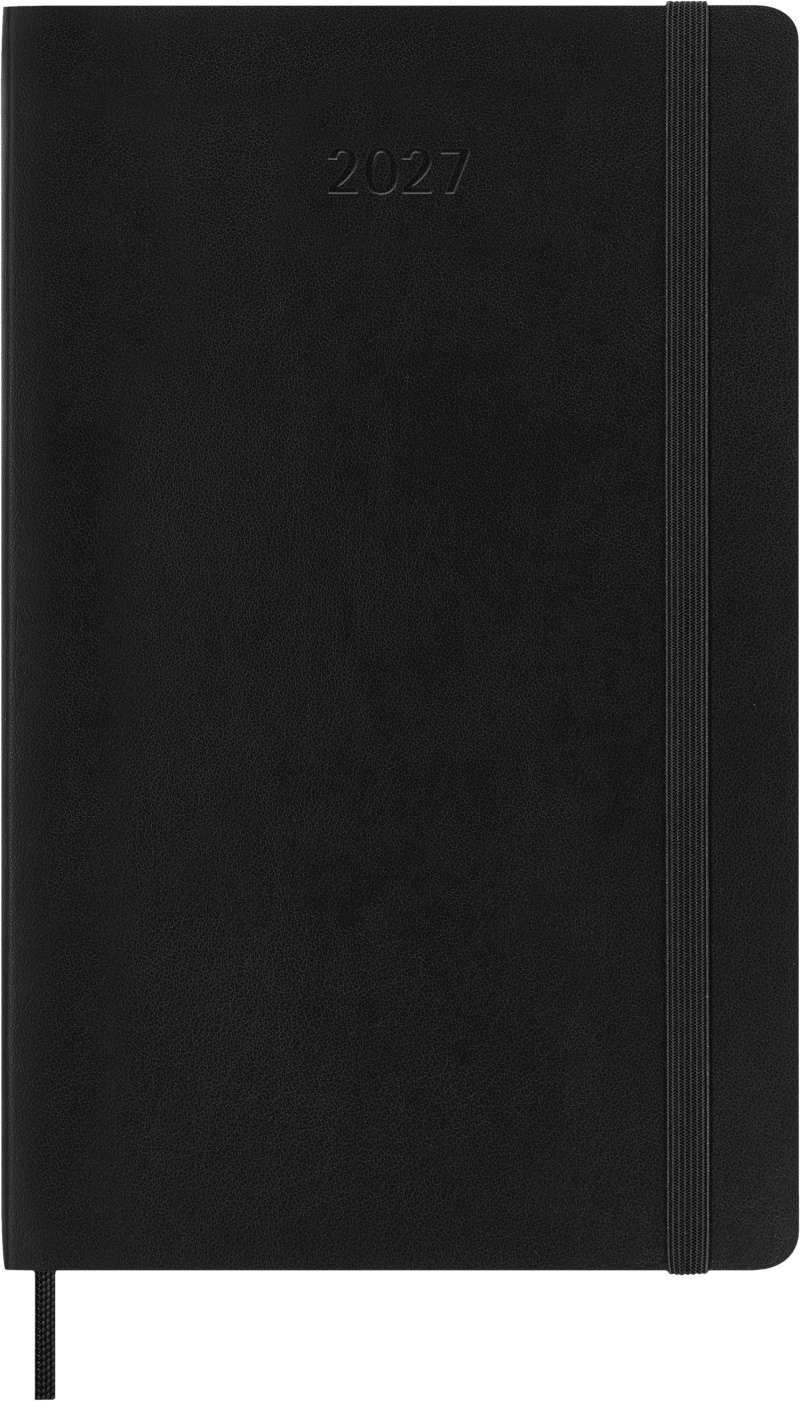 Kalendarz dzienny MOLESKINE 2027, 12M, L, 13x21cm, miękka oprawa, czarny, Kalendarze, Zeszyty i bloki