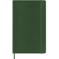Kalendarz dzienny MOLESKINE 2027, 12M, L, 13x21cm, miękka oprawa, myrtle green, Kalendarze, Zeszyty i bloki
