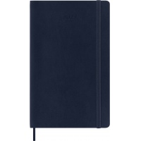Kalendarz dzienny MOLESKINE 2027, 12M, L, 13x21cm, miękka oprawa, sapphire blue, Kalendarze, Zeszyty i bloki