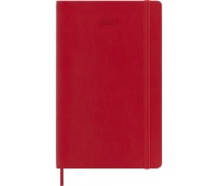 Kalendarz dzienny MOLESKINE 2027, 12M, L, 13x21cm, miękka oprawa, scarlet red, Kalendarze, Zeszyty i bloki
