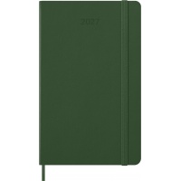 Kalendarz dzienny MOLESKINE 2027, 12M, L, 13x21cm, twarda oprawa, myrtle green, Kalendarze, Zeszyty i bloki