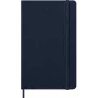 Kalendarz dzienny MOLESKINE 2027, 12M, L, 13x21cm, twarda oprawa, sapphire blue, Kalendarze, Zeszyty i bloki