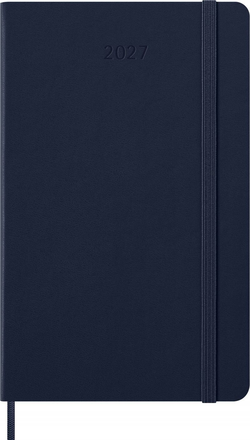 Kalendarz dzienny MOLESKINE 2027, 12M, L, 13x21cm, twarda oprawa, sapphire blue, Kalendarze, Zeszyty i bloki