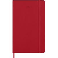 Kalendarz dzienny MOLESKINE 2027, 12M, L, 13x21cm, twarda oprawa, scarlet red, Kalendarze, Zeszyty i bloki