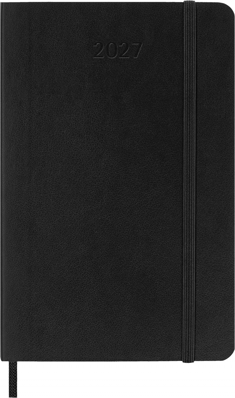 Kalendarz dzienny MOLESKINE 2027, 12M, P, 9x14cm, miękka oprawa, czarny, Kalendarze, Zeszyty i bloki