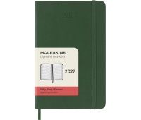 Kalendarz dzienny MOLESKINE 2027, 12M, P, 9x14cm, miękka oprawa, myrtle green, Kalendarze, Zeszyty i bloki