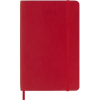 Kalendarz dzienny MOLESKINE 2027, 12M, P, 9x14cm, miękka oprawa, scarlet red, Kalendarze, Zeszyty i bloki