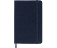 Daily planner MOLESKINE 2027, 12M, P, 9x14cm, hard cover, sapphire blue